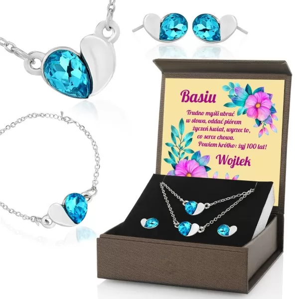 Biżuteria w pudełku na prezent z personalizacją 