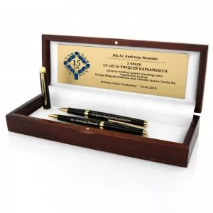 prezent dla księdza na jubileusz pióro i długopis waterman w szkatułce z grawerem