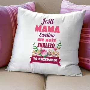 prezent na dzień matki poduszka dekoracyjna z personalizacją