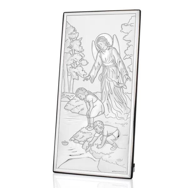 Obrazek Anioł Stróż z dziećmi na pamiątkę chrztu świętego