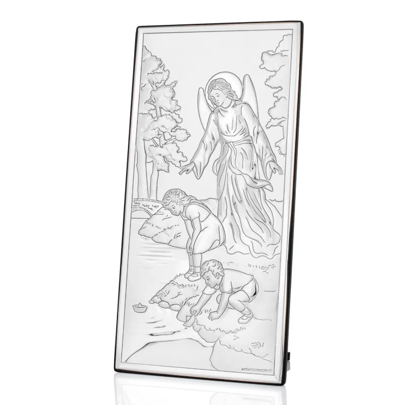 obrazek anioła stróża z grawerem na prezent na chrzest