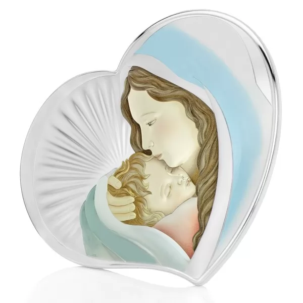 Srebrny wizerunek Matki Boskiej z Dzieciątkiem 