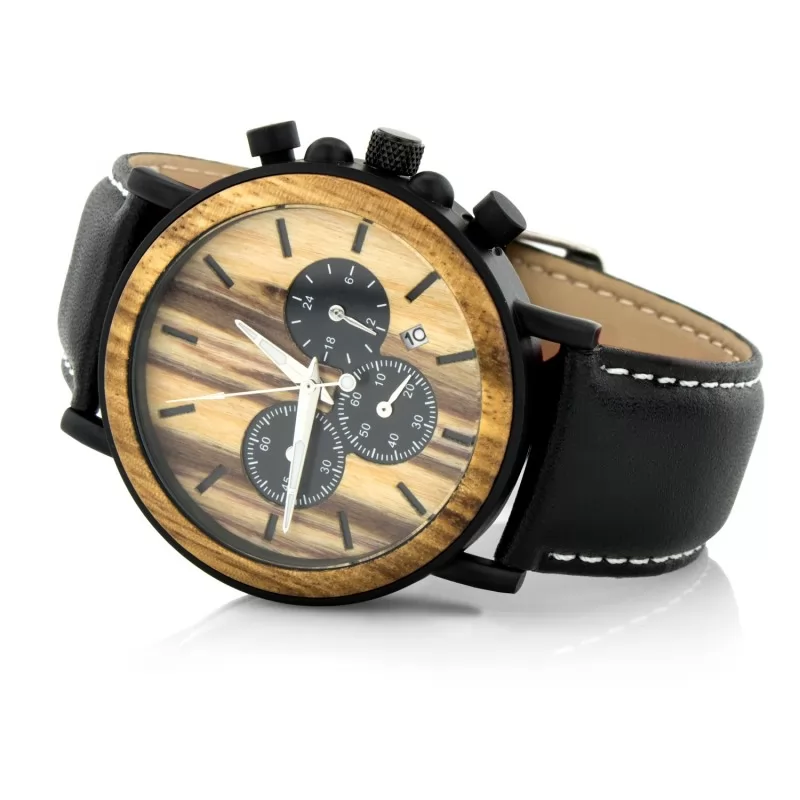 drewniany zegarek na prezent dla męża
