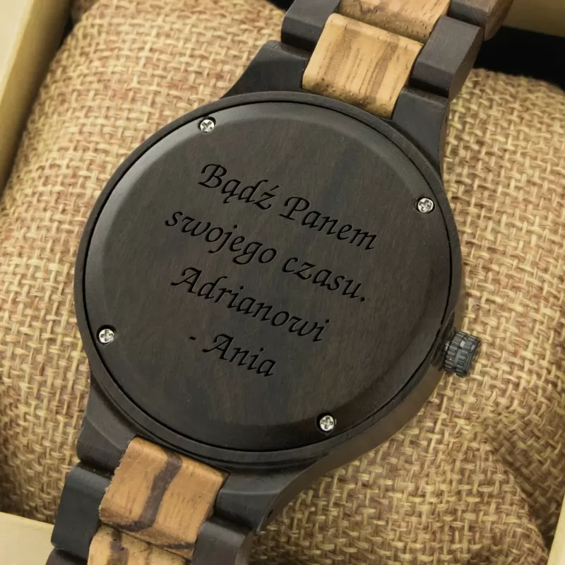 zegarek z grawerem Black Matte