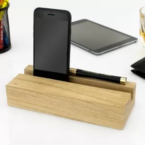 stojak na tablet drewniany na prezent