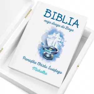 pamiątka chrztu biblia z dedykacją