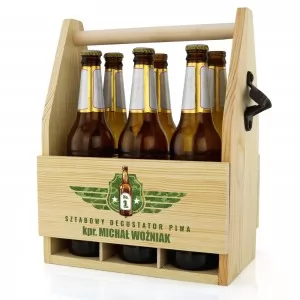 skrzynka na piwo na prezent dla żołnierza śmieszny sztabowy degustator