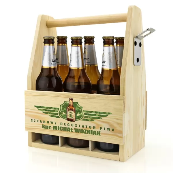 Skrzynka na piwo z otwieraczem dla żołnierza - Sztabowy Degustator