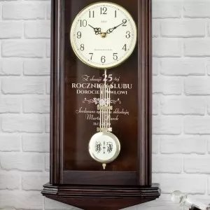zegar z dedykacją na prezent na rocznicę ślubu dla rodziców miłości czas