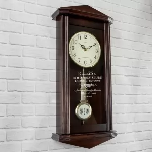 zegar ścienny z grawerem na pomysł na prezent na rocznicę ślubu miłości czas