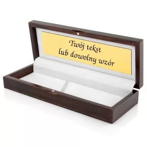 eleganckie drewniane pudełko do zapakowania pióra lub długopisu na prezent