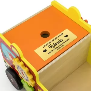 spersonalizowany samochód strażacki z sorterem - Strażacka Brygada na prezent urodzinowy dla dziecka z personalizacją