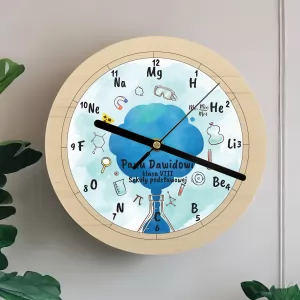 zegar drewniany dla nauczyciela