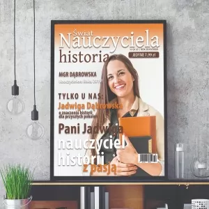 okładka magazynu ze zdjęciem w ramie dla nauczyciela historii na prezent dla historyka