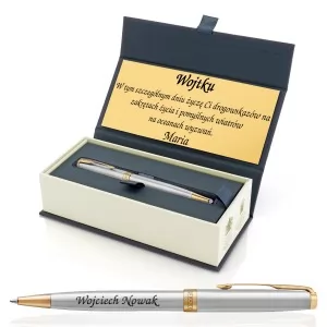 długopis z grawerem w pudełku z dedykacją