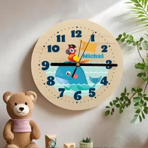 zegar drewniany dla dziecka