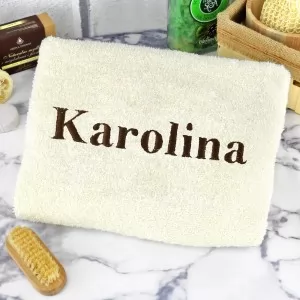 ręcznik do kąpieli na prezent z haftem imienia