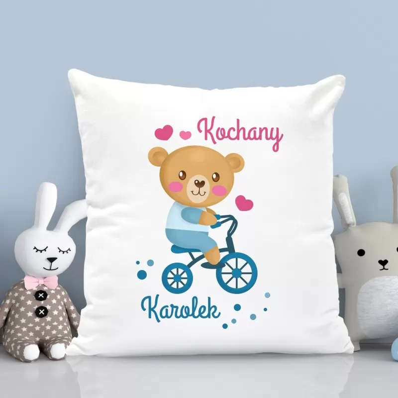 personalizowana poduszka dla dzieci na prezent na roczek dla chłopczyka