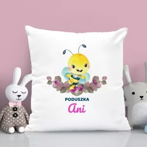 poduszka dla dziewczynki z nadrukiem personalizacji na prezent na roczek  