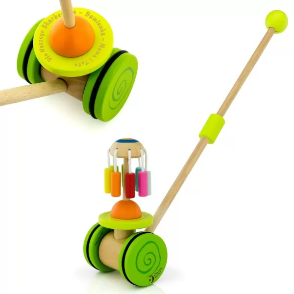Zabawka drewniana pchacz dla dziecka z dedykacją