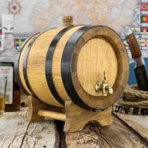 drewniana beczka na alkohol 4 litry z kranikiem