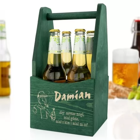  Drewniana skrzynka na piwo na prezent dla miłośnika piwa - Abyś mógł