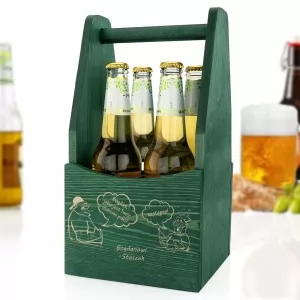  drewniana skrzynka na piwo z grawerem na prezent dla miłośnika piwa