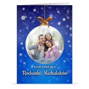 kartka świąteczna z personalizacją i zdjęciem na prezent na święta